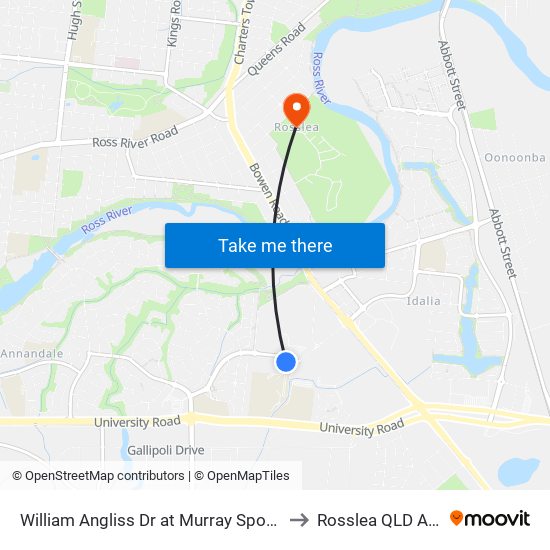 William Angliss Dr at Murray Sporting Complex to Rosslea QLD Australia map
