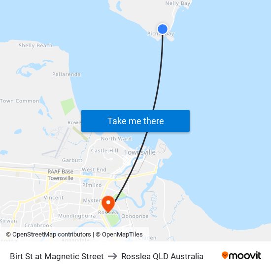 Birt St at Magnetic Street to Rosslea QLD Australia map