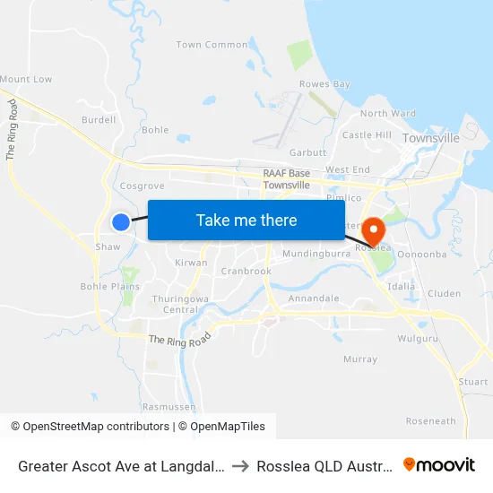 Greater Ascot Ave at Langdale St to Rosslea QLD Australia map