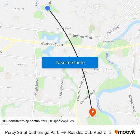 Percy Str at Cutheringa Park to Rosslea QLD Australia map