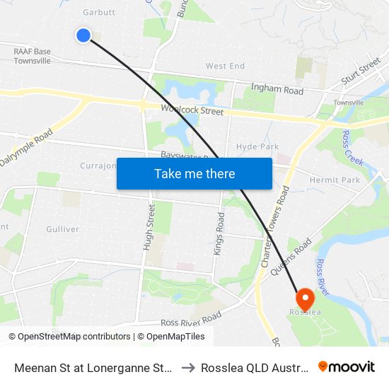 Meenan St at Lonerganne Street to Rosslea QLD Australia map