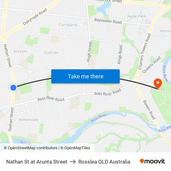 Nathan St at Arunta Street to Rosslea QLD Australia map