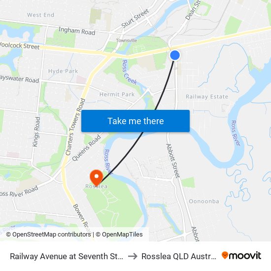 Railway Avenue at Seventh Street to Rosslea QLD Australia map
