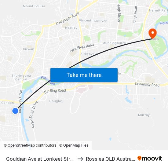 Gouldian Ave at Lorikeet Street to Rosslea QLD Australia map