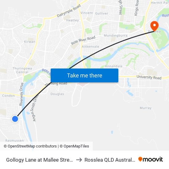 Gollogy Lane at Mallee Street to Rosslea QLD Australia map