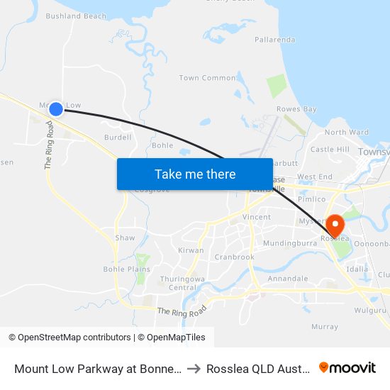 Mount Low Parkway at Bonnett Rd to Rosslea QLD Australia map