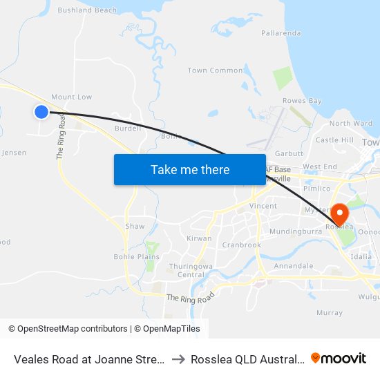 Veales Road at Joanne Street to Rosslea QLD Australia map