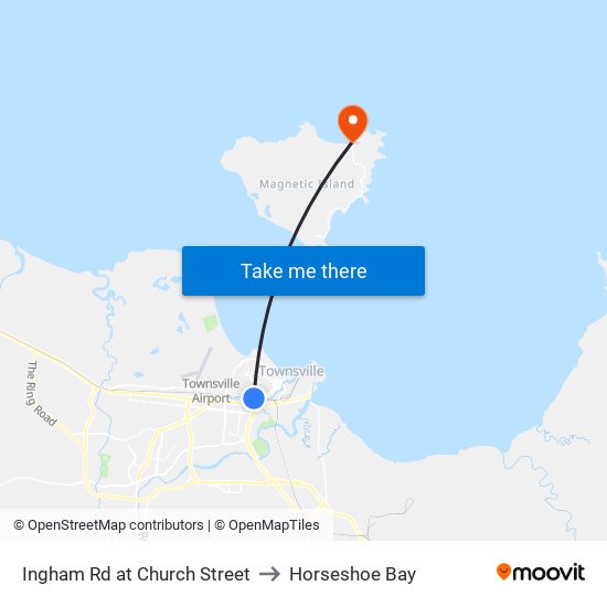 Ingham Rd at Church Street to Horseshoe Bay map