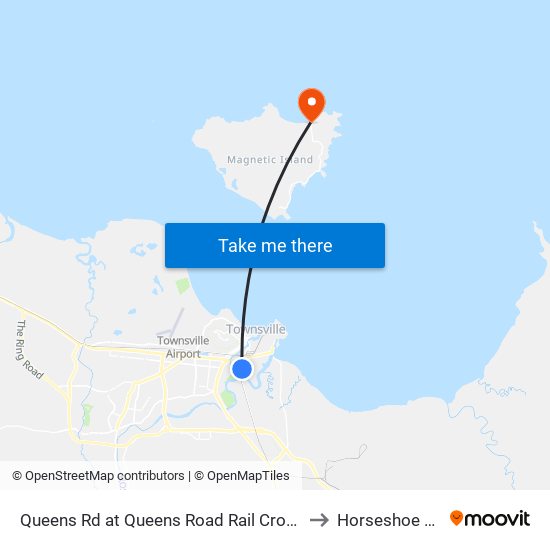 Queens Rd at Queens Road Rail Crossing to Horseshoe Bay map