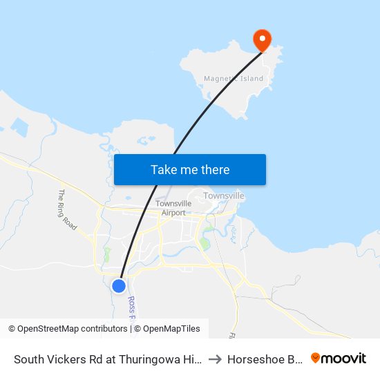 South Vickers Rd at Thuringowa High to Horseshoe Bay map
