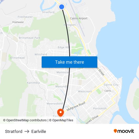 Stratford to Earlville map