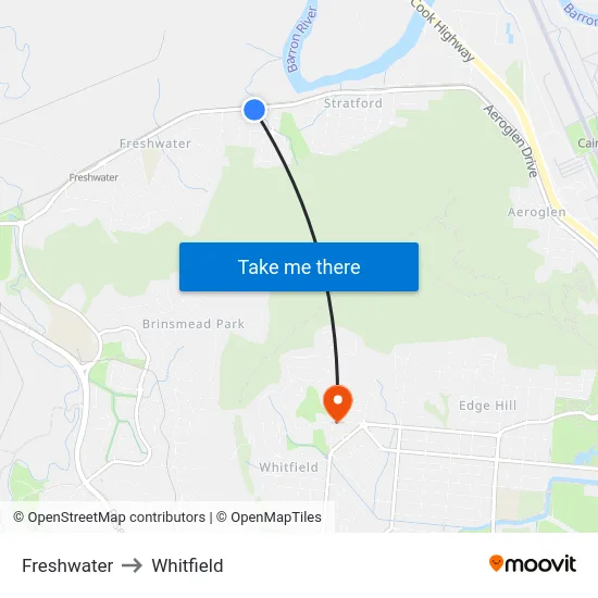 Freshwater to Whitfield map