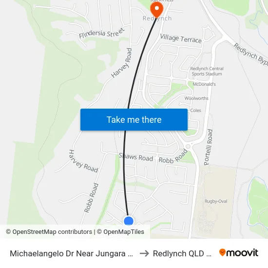 Michaelangelo Dr Near Jungara Rd Hail 'N' Ride to Redlynch QLD Australia map