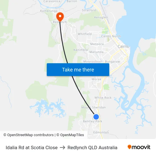 Idalia Rd at Scotia Close to Redlynch QLD Australia map