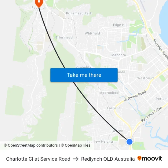 Charlotte Cl at Service Road to Redlynch QLD Australia map