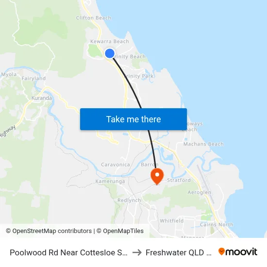 Poolwood Rd Near Cottesloe St Hail 'N' Ride to Freshwater QLD Australia map