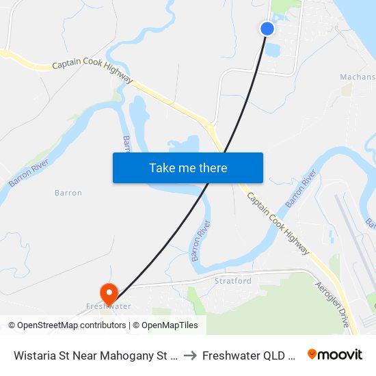 Wistaria St Near Mahogany St Hail 'N' Ride to Freshwater QLD Australia map