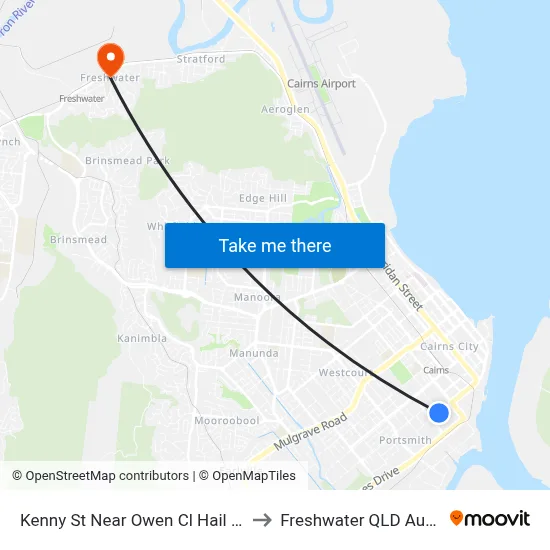 Kenny St Near Owen Cl Hail 'N' Ride to Freshwater QLD Australia map