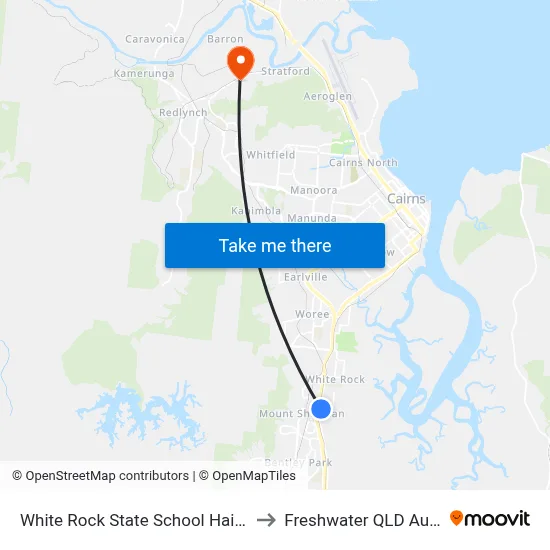White Rock State School Hail 'N' Ride to Freshwater QLD Australia map