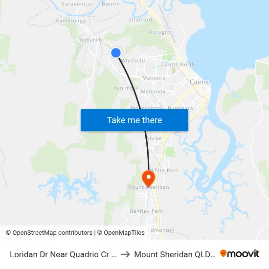 Loridan Dr Near Quadrio Cr Hail 'N' Ride to Mount Sheridan QLD Australia map