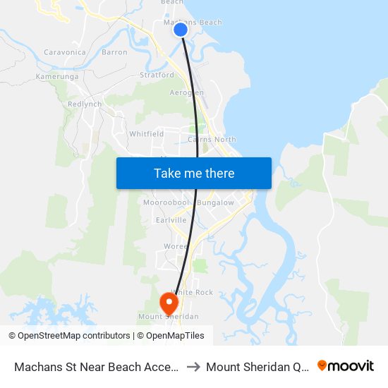 Machans St Near Beach Access Rd Hail 'N' Ride to Mount Sheridan QLD Australia map