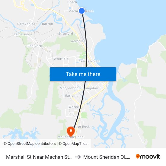 Marshall St Near Machan St Hail 'N' Ride to Mount Sheridan QLD Australia map