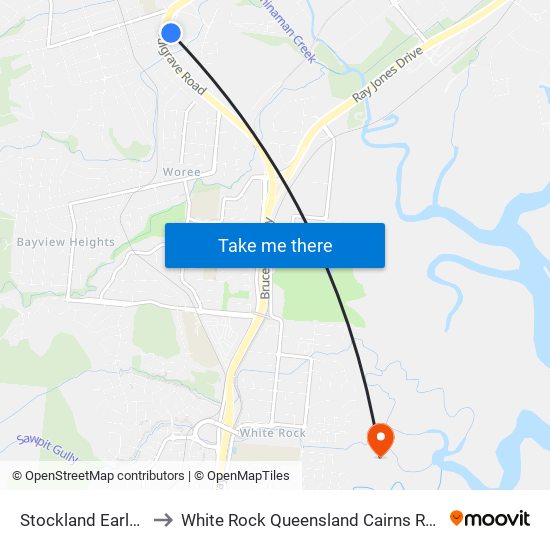 Stockland Earlville to White Rock Queensland Cairns Region map