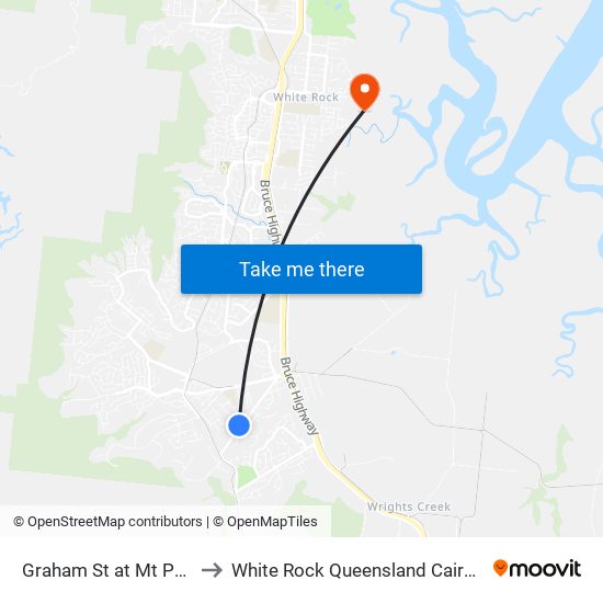 Graham St at Mt Peter Rd to White Rock Queensland Cairns Region map