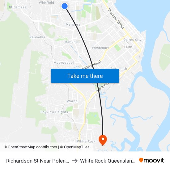 Richardson St Near Polentz St Hail 'N' Ride to White Rock Queensland Cairns Region map