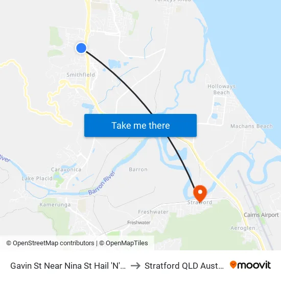 Gavin St Near Nina St Hail 'N' Ride to Stratford QLD Australia map