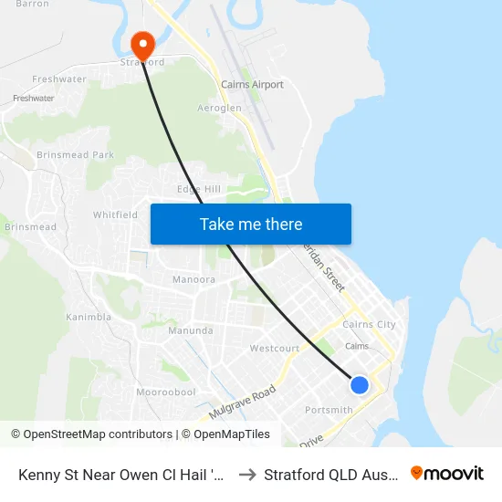 Kenny St Near Owen Cl Hail 'N' Ride to Stratford QLD Australia map