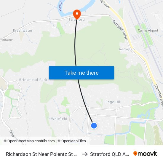 Richardson St Near Polentz St Hail 'N' Ride to Stratford QLD Australia map