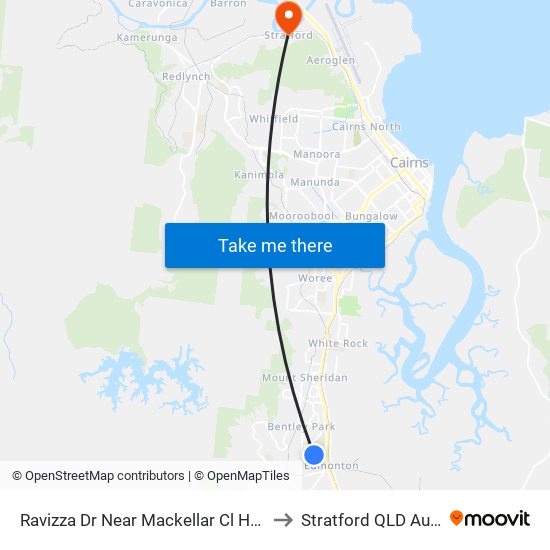 Ravizza Dr Near Mackellar Cl Hail 'N' Ride to Stratford QLD Australia map