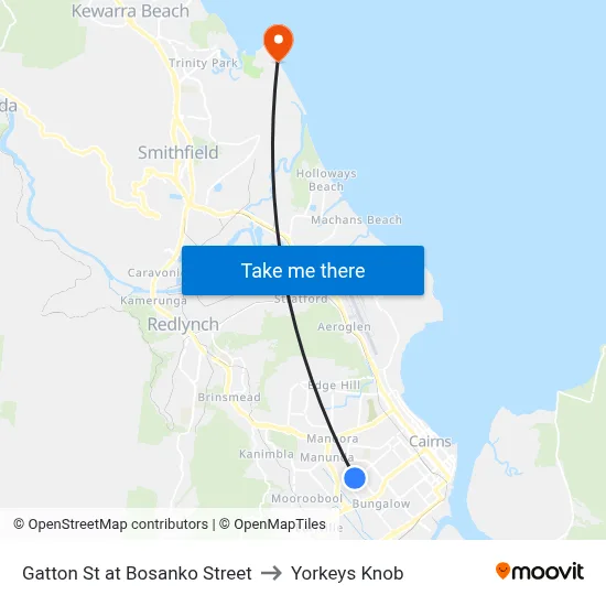 Gatton St at Bosanko Street to Yorkeys Knob map