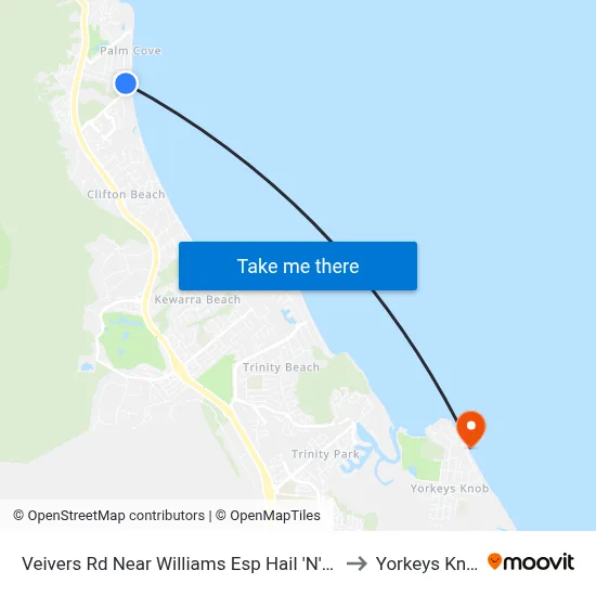 Veivers Rd Near Williams Esp Hail 'N' Ride to Yorkeys Knob map