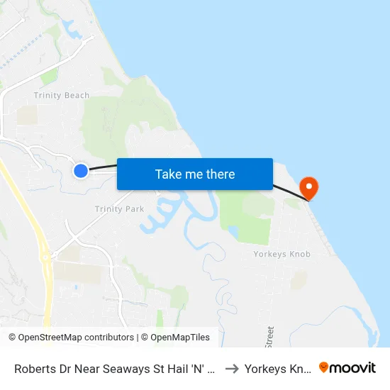 Roberts Dr Near Seaways St Hail 'N' Ride to Yorkeys Knob map