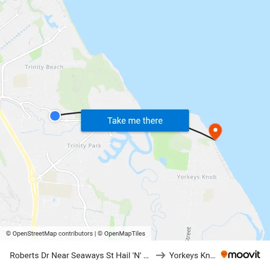 Roberts Dr Near Seaways St Hail 'N' Ride to Yorkeys Knob map