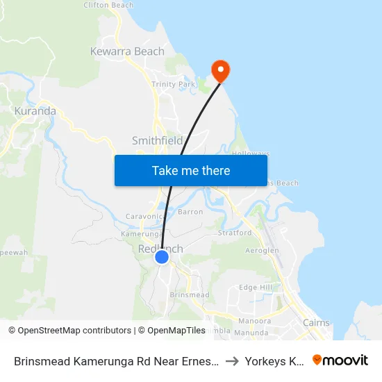 Brinsmead Kamerunga Rd Near Ernest St Hnr to Yorkeys Knob map