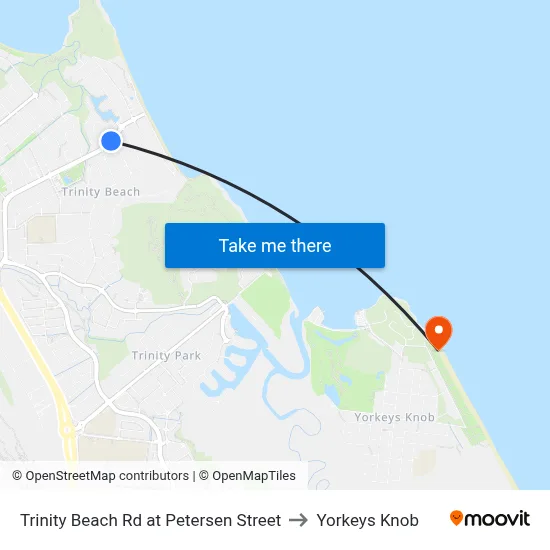 Trinity Beach Rd at Petersen Street to Yorkeys Knob map