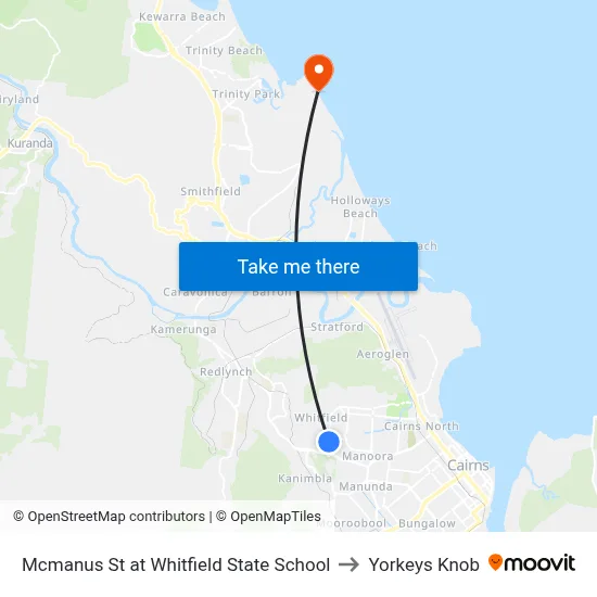 Mcmanus St at Whitfield State School to Yorkeys Knob map
