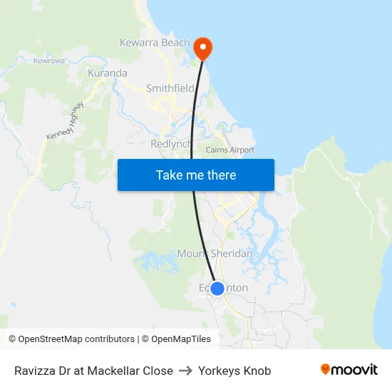 Ravizza Dr at Mackellar Close to Yorkeys Knob map