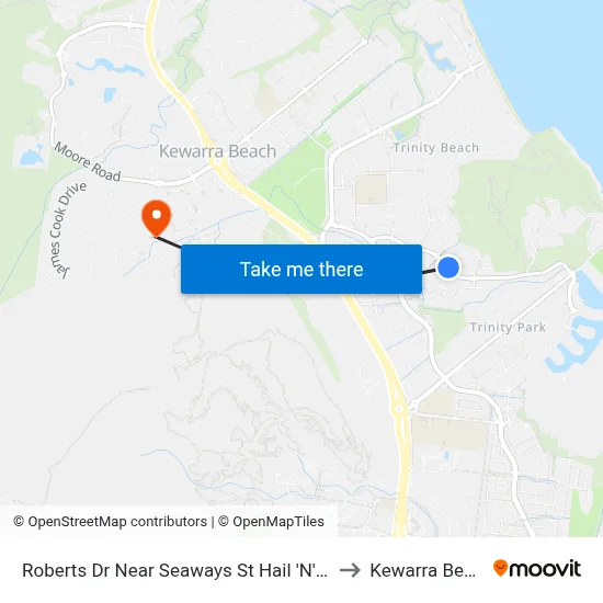Roberts Dr Near Seaways St Hail 'N' Ride to Kewarra Beach map
