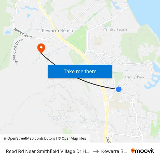 Reed Rd Near Smithfield Village Dr Hail 'N' Ride to Kewarra Beach map
