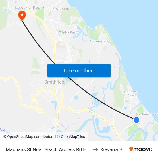 Machans St Near Beach Access Rd Hail 'N' Ride to Kewarra Beach map