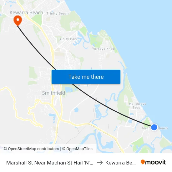 Marshall St Near Machan St Hail 'N' Ride to Kewarra Beach map