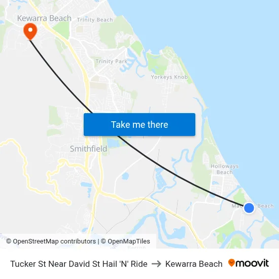 Tucker St Near David St Hail 'N' Ride to Kewarra Beach map