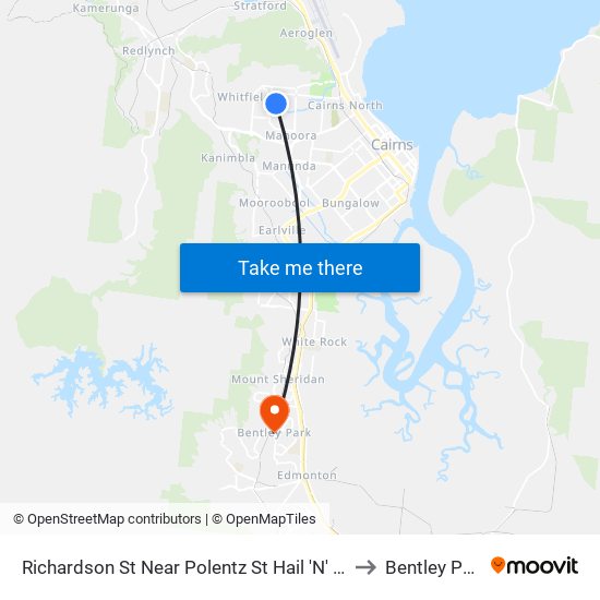 Richardson St Near Polentz St Hail 'N' Ride to Bentley Park map