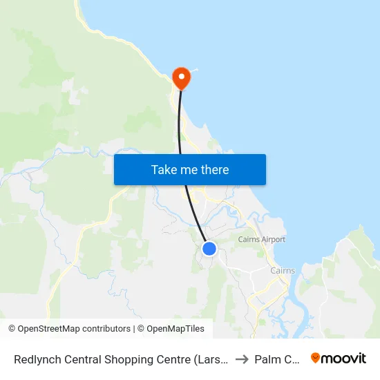 Redlynch Central Shopping Centre (Larsen St) to Palm Cove map