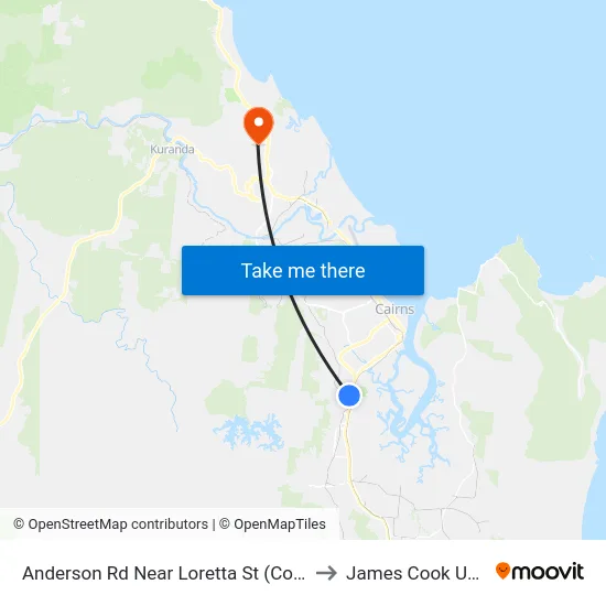 Anderson Rd Near Loretta St (Coconut Village) to James Cook University map