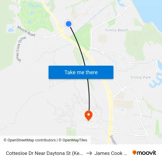 Cottesloe Dr Near Daytona St (Kewarra Beach) Hnr to James Cook University map